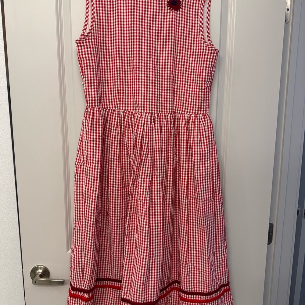 Jupe by Jackie Red Gingham Sleeveless Midi Dress - Picture 2 of 6